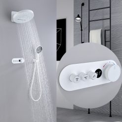 Sen tắm nhiệt độ âm tường màu trắng Miken HI52980W (Bát 320x320mm)