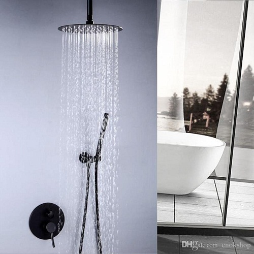 Sen tắm âm trần màu đen Miken-8018