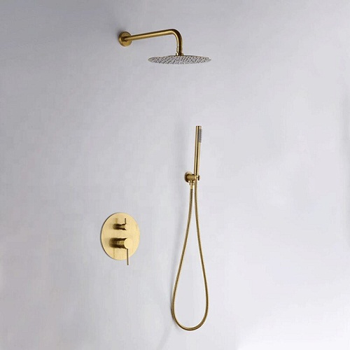 Sen tắm âm tường mạ màu vàng CS-103