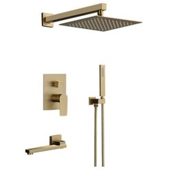 Sen tắm âm tường mạ màu vàng K-05-2004