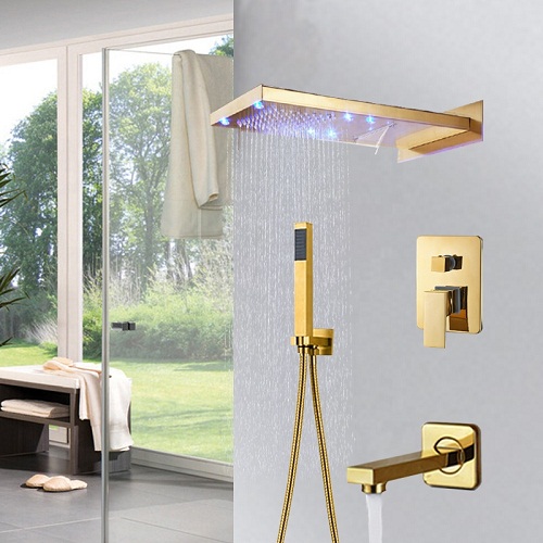 Sen tắm âm tường mạ màu vàng MK-2019