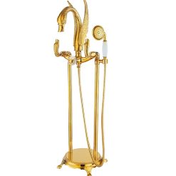 Sen cây đặt sàn bồn tắm mạ màu vàng MK-51069