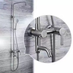 Cây sen tắm nóng lạnh inox 304 mờ SUS304-9526