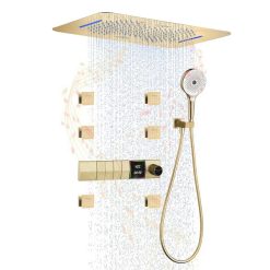 Sen tắm nhiệt độ âm tường masage màu vàng Miken HI15216A-4