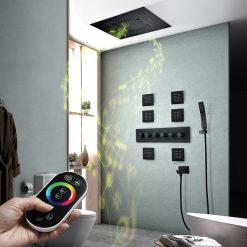 Sen tắm nóng lạnh âm tường màu đen bát Led HI08061A