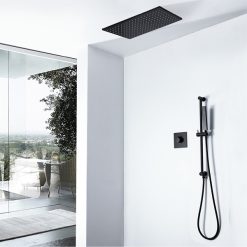 Sen tắm âm tường bát gắn trần màu đen không đèn Led Miken HI05073D