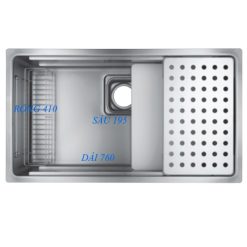 Chậu rửa bát 1 hố lớn nội địa Nhật Bản Shigeru FCJ-K FS