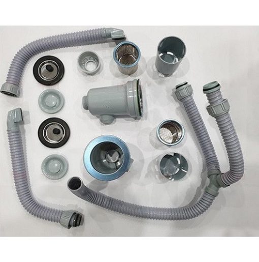 Xi phông chậu rửa bát Sobisung Hàn Quốc 2 hố cân dành cho chậu đúc