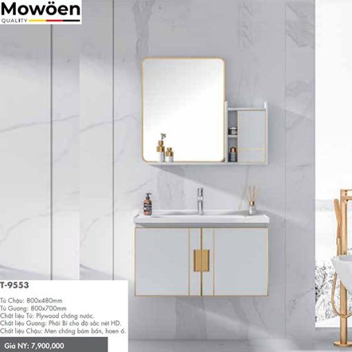 Bộ tủ chậu cao cấp Mowoen T-9553