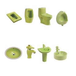 Thiết bị vệ sinh dành cho trẻ mẫu giáo màu Xanh