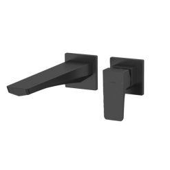 Vòi chậu lavabo nóng lạnh gắn tường màu đen Toto TLG07308BB