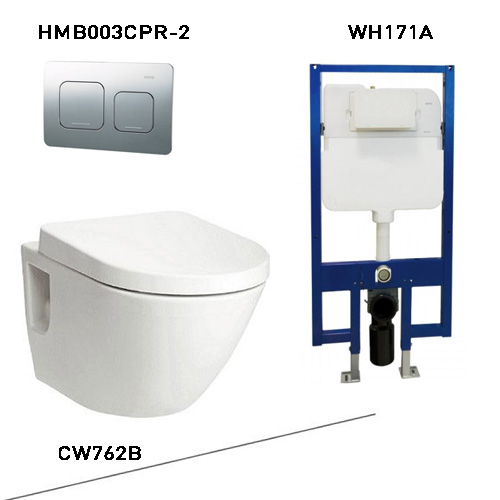 Bộ bồn cầu treo tường Toto CW162B-WH171A-HMB003CPR-2
