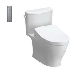 Bồn cầu 2 khối kèm nắp rửa điện tử TOTO CS767CRW12