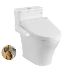 Bồn cầu 1 khối nắp rửa điện tử Washlet C2 Toto MS857DW16