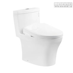 Bồn cầu 1 khối nắp rửa điện tử Washlet S7 TOTO MS889CDRW23