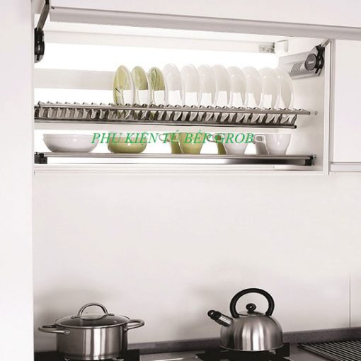 Kệ bát đĩa 2 tầng inox dẹt Grob U-160