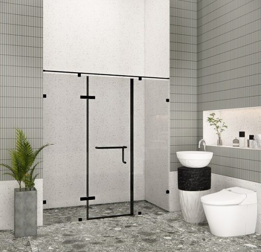 Vách kính nhà tắm Flight FLN-P3 Black