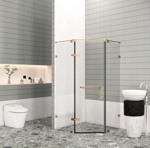 Vách kính nhà tắm Flight FLN-V3 Gold