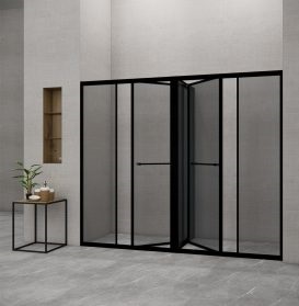 Vách kính nhà tắm Flight FLS-T5 Black