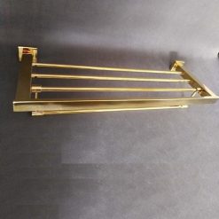 Giàn vắt khăn vuông mạ vàng HCG-V9