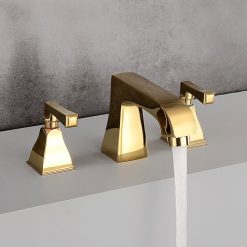 Vòi chậu lavabo mạ vàng HM-01991