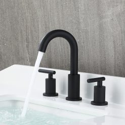 Vòi chậu lavabo-Vòi bồn tắm mạ đen MK-V03