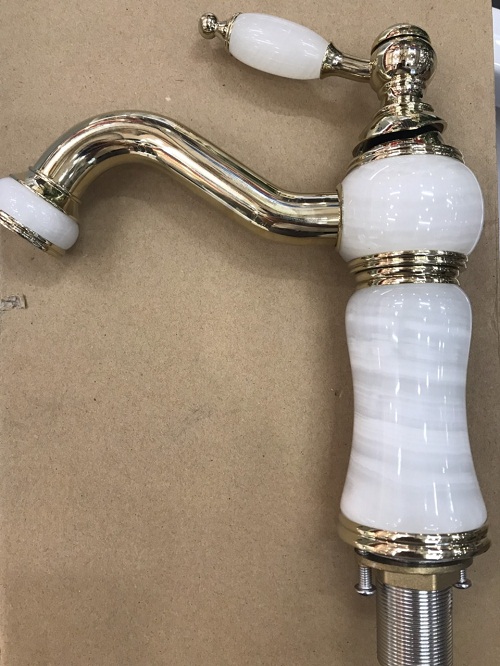 Vòi chậu rửa mặt 20cm mạ vàng CLM 5218