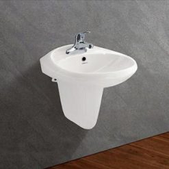 Chậu rửa lavabo treo tường Viglacera VTL3 và chân lửng VI5