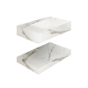 Chậu đặt bàn đá 2 tầng màu trắng Viglacera PHL-9S01P