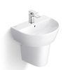 Chậu rửa lavabo chân treo tường Viglacera V37