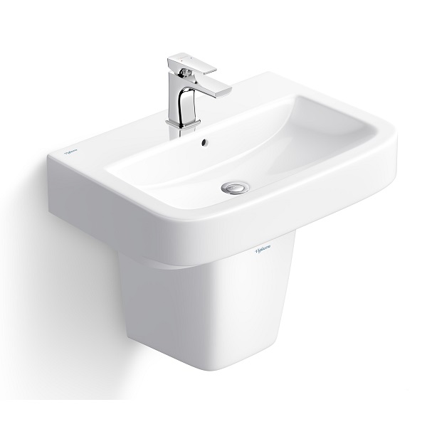 Chậu rửa lavabo treo tường và chân lửng Viglacera V50