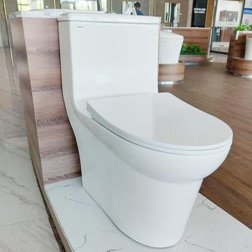 Bồn cầu 1 khối Nano Titan Viglacera V65 (Dài 72cm)