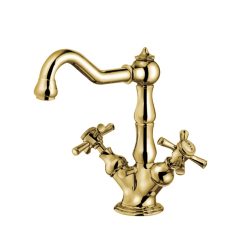 Vòi chậu lavabo nóng lạnh màu vàng Classic 60C4088MAG