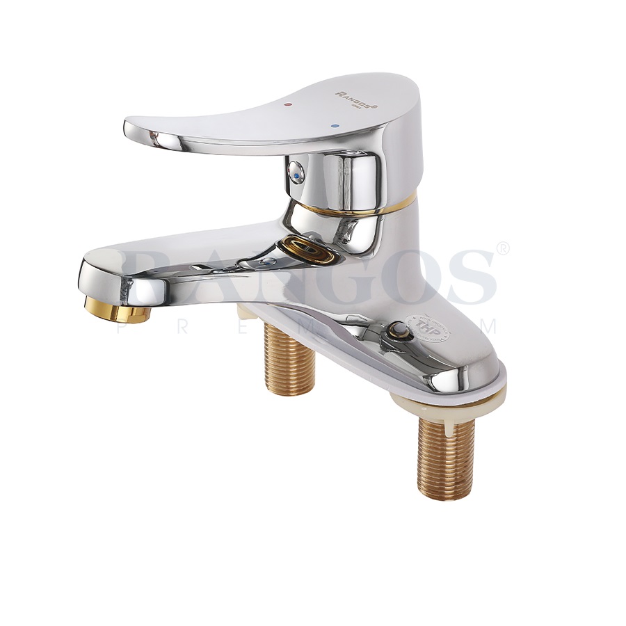 Vòi chậu lavabo nóng lạnh gắn chậu Rangos RG-02V