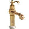 Vòi chậu rửa mặt nóng lạnh mạ vàng HCG 6212-3