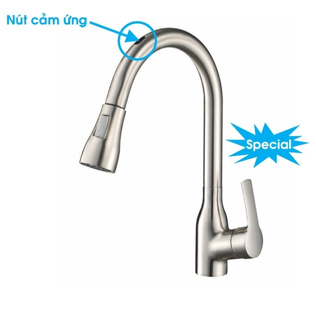 Vòi rửa bát nóng lạnh cảm ứng Classic KEU 1719