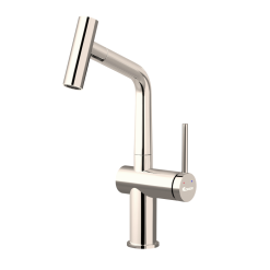 Vòi rửa bát nóng lạnh dây rút Konox Volta Nickel