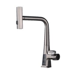 Vòi rửa bát nóng lạnh dây rút màn hình điện tử Grunder GR-LT020K