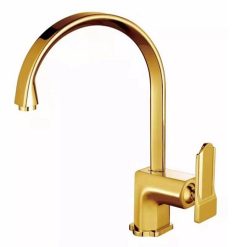 Vòi chậu rửa bát nóng lạnh mạ vàng HCG