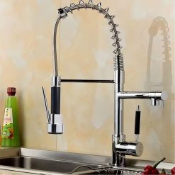 Vòi rửa bát nóng lạnh dây rút bán công nghiệp LXMK203