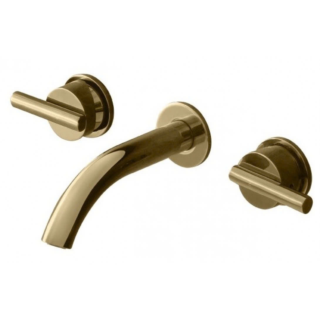 Vòi chậu lavabo nóng lạnh COTTO màu vàng 3 lỗ âm tường CPF203A#GR2