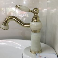 Vòi chậu rửa mặt 20cm mạ vàng CLM