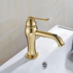 Vòi chậu lavabo mạ vàng Cleanmax 1801