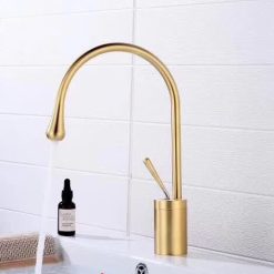 Vòi chậu lavabo mạ màu vàng MK-380G