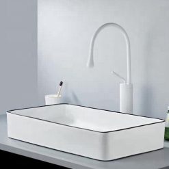 Vòi chậu lavabo mạ màu trắng MK-480W