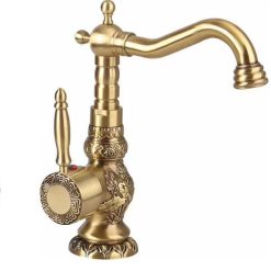 Vòi chậu lavabo mạ vàng HM-9904S
