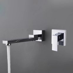 Vòi chậu lavabo âm tường màu Crom Miken MKV-309W