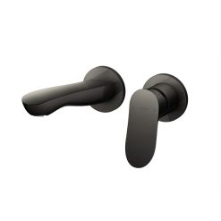 Vòi chậu lavabo nóng lạnh gắn tường màu đen Toto TLG01310BB