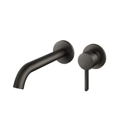 Vòi chậu lavabo nóng lạnh gắn tường màu đen Toto TLG11308BA