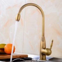 Vòi rửa bát, rửa mặt màu đồng cổ Miken MKV-60211AF